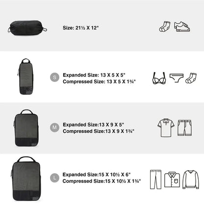 Compression Packing Cubes 6 PCS(Free-Gift)