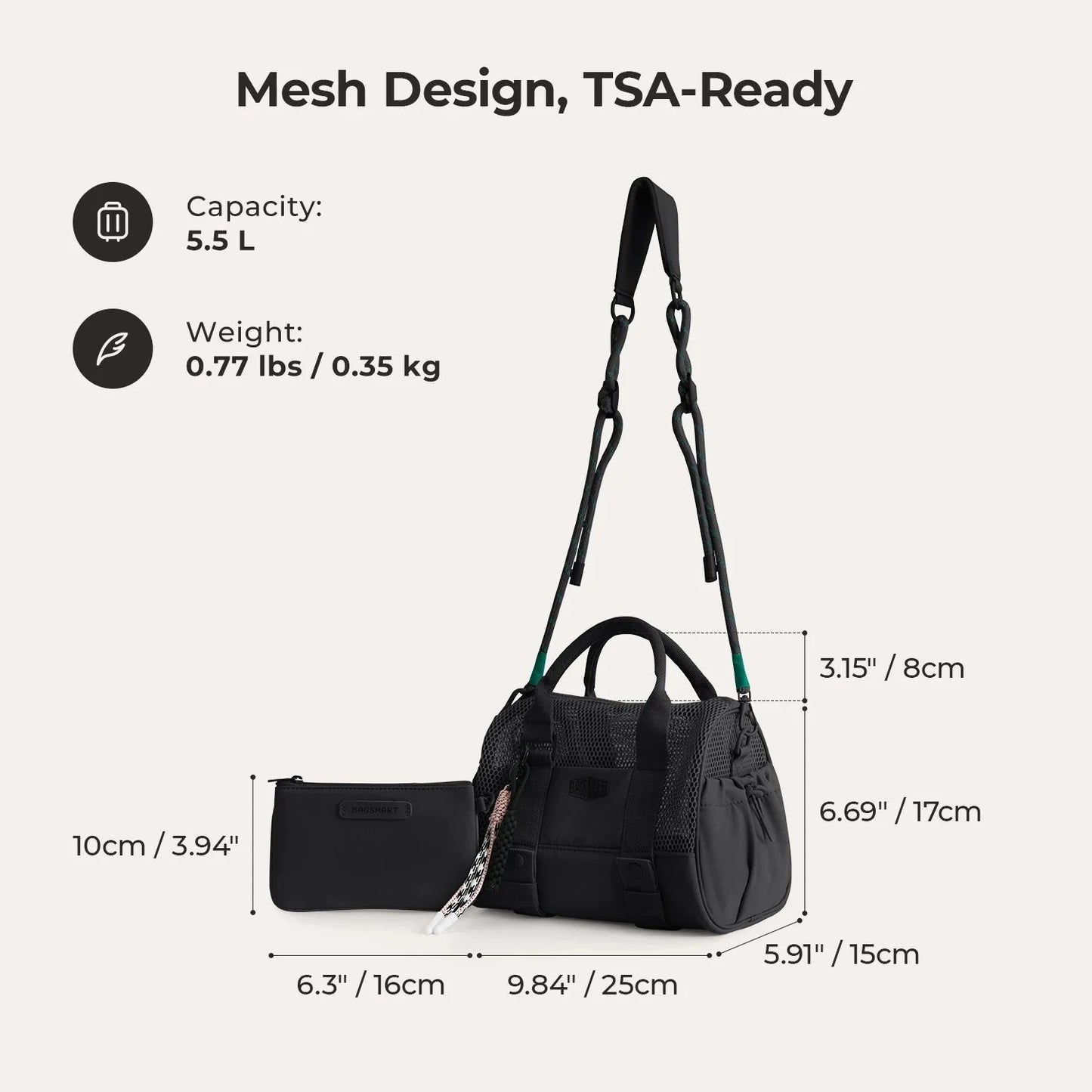 (FREE GIFT) REIKI 5.5L Mesh Mini Duffle