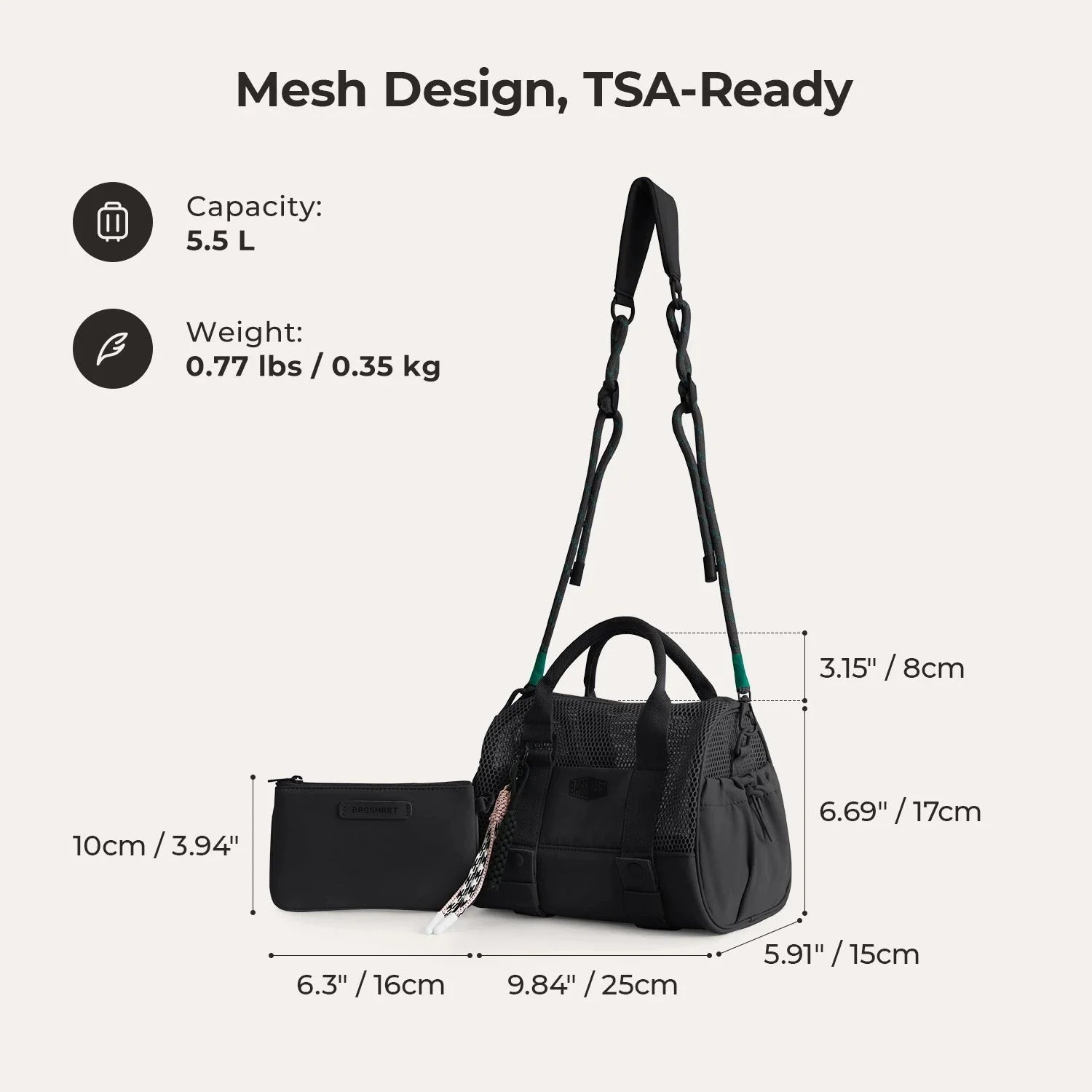 (FREE GIFT) REIKI 5.5L Mesh Mini Duffle