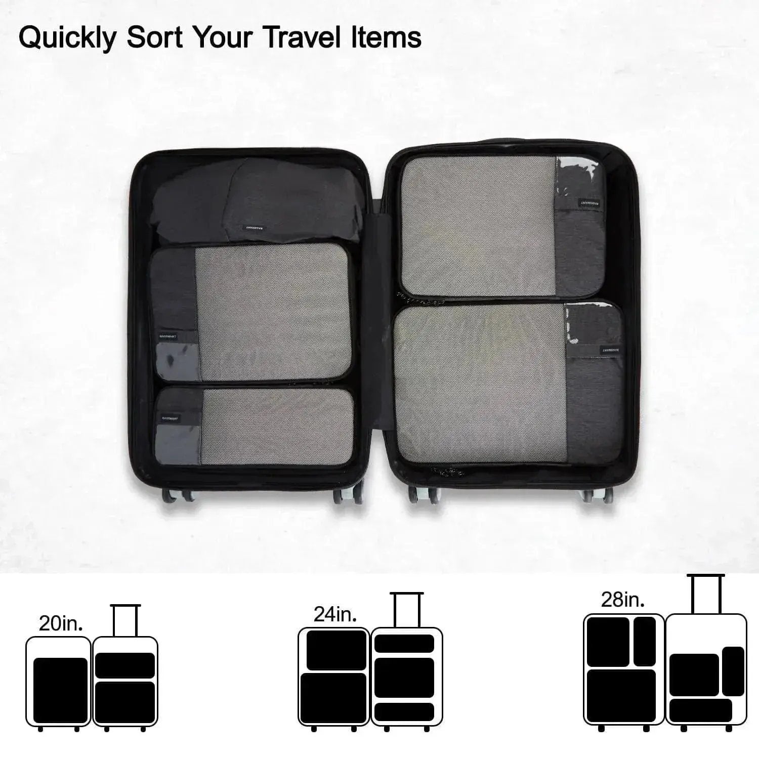 Compression Packing Cubes 6 PCS(Free-Gift)