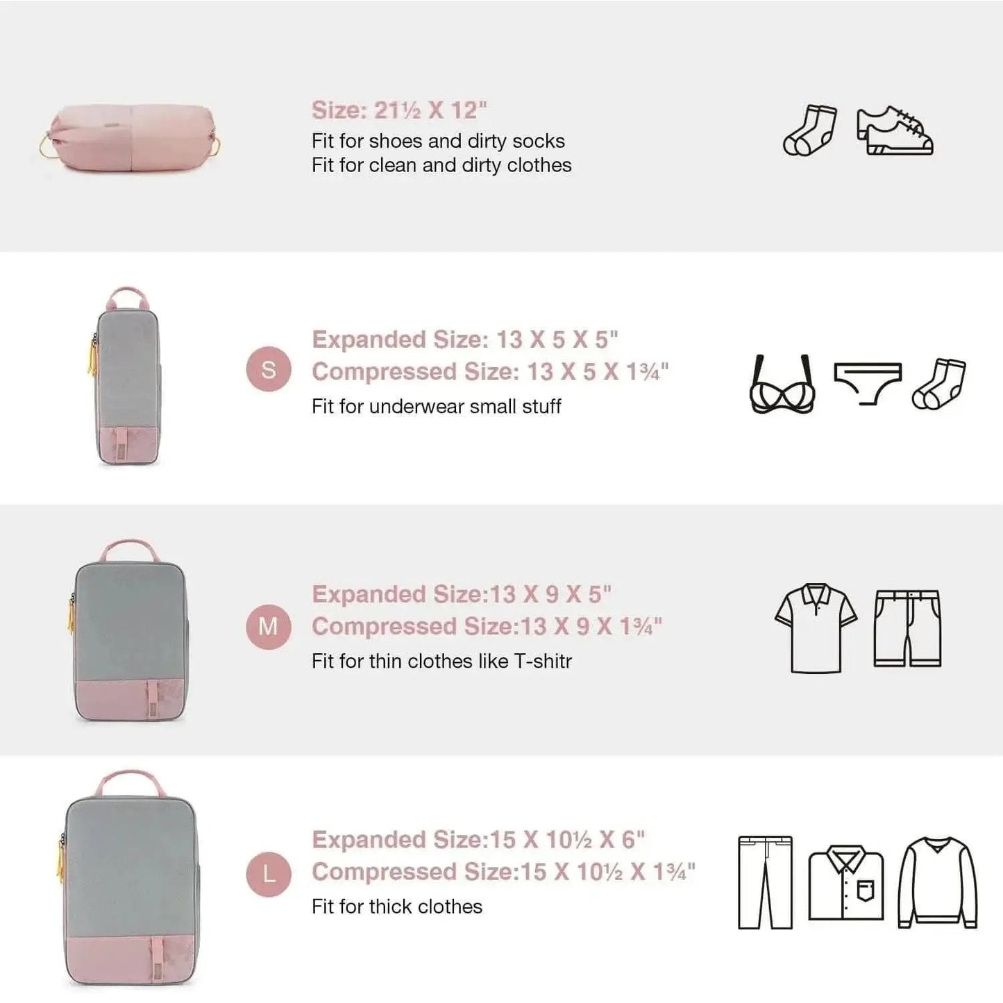 Compression Packing Cubes