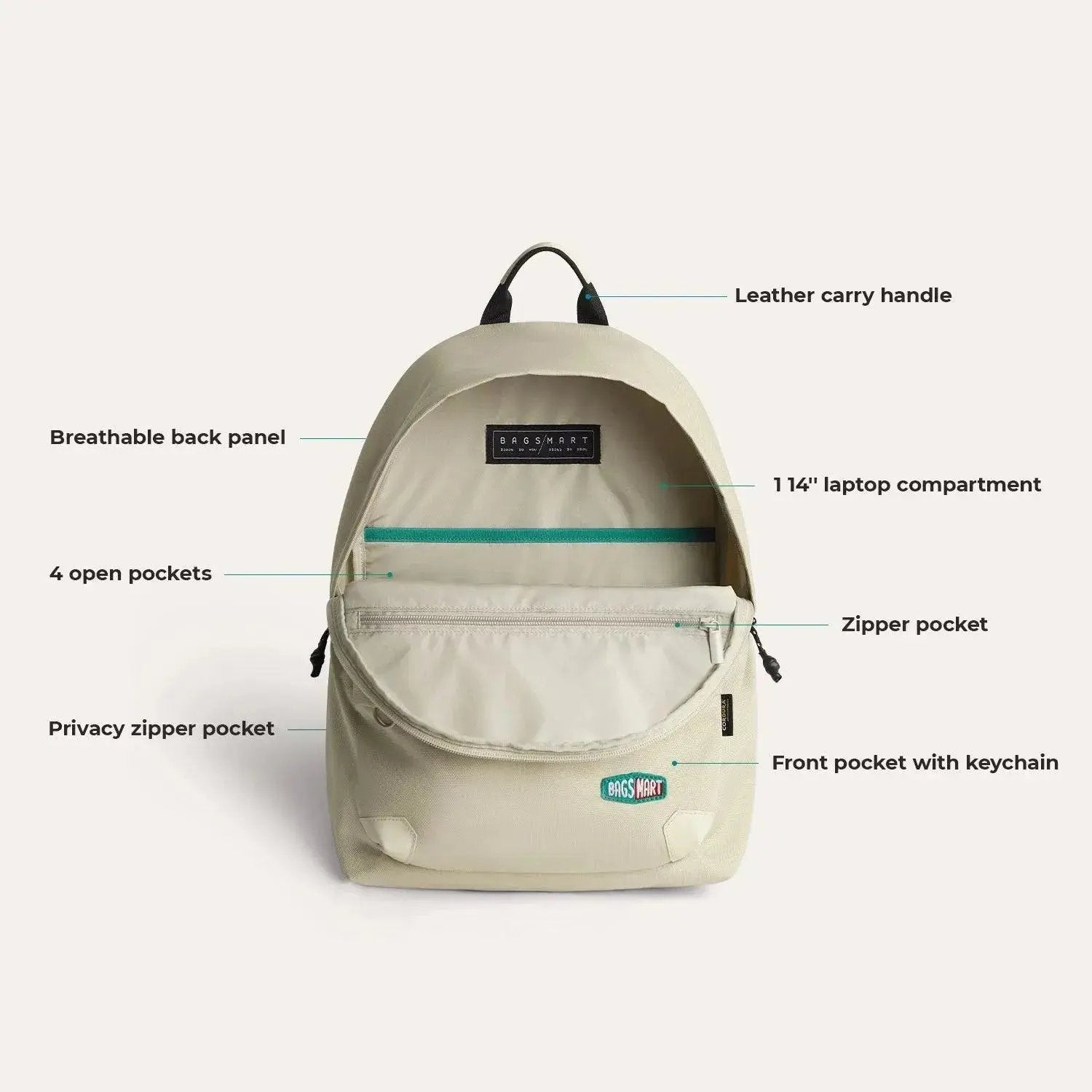 (FREE GIFT）Cordura® Campus Backpack with Laptop Sleeve