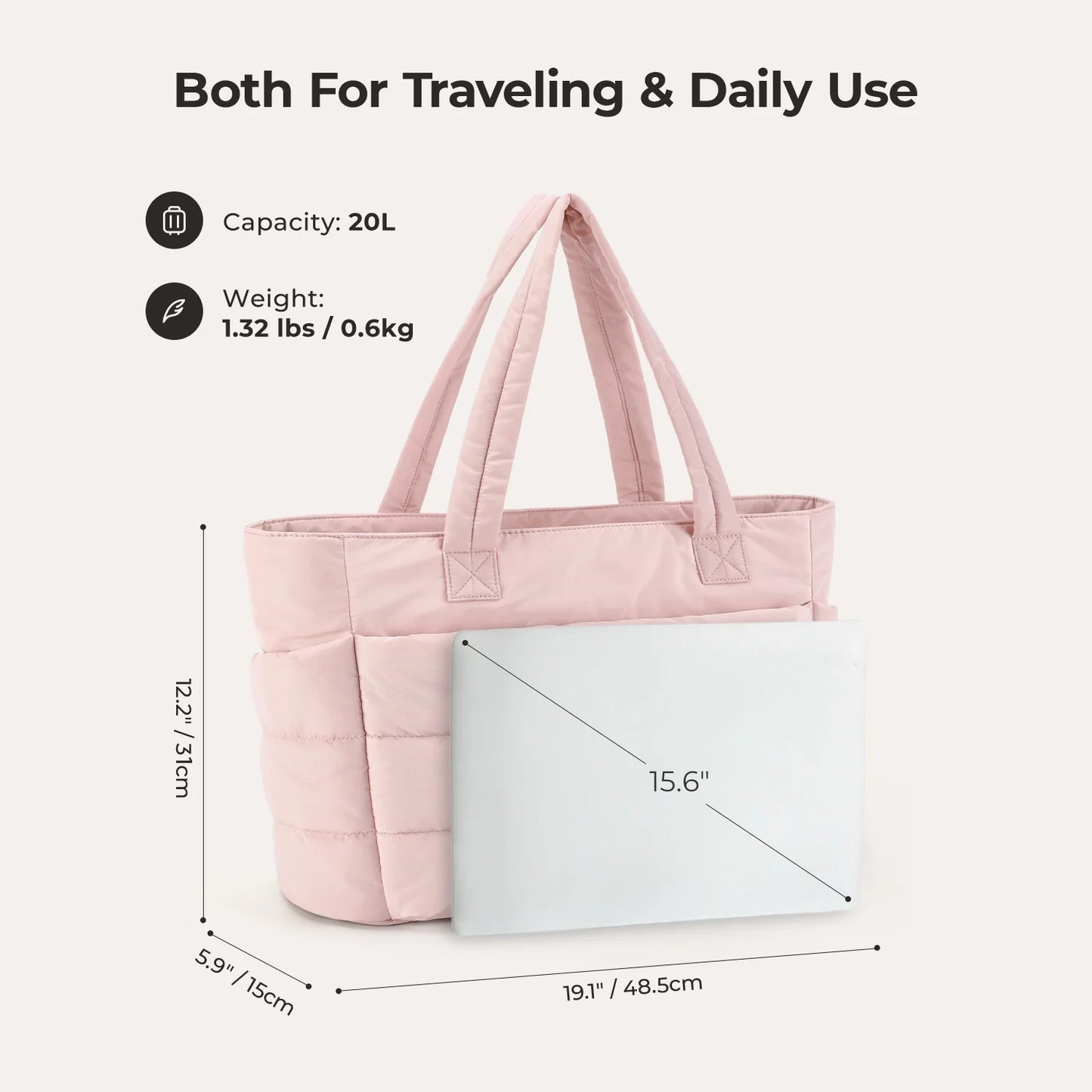 The Bubble 20L Puffy 15.6" Laptop Work Tote