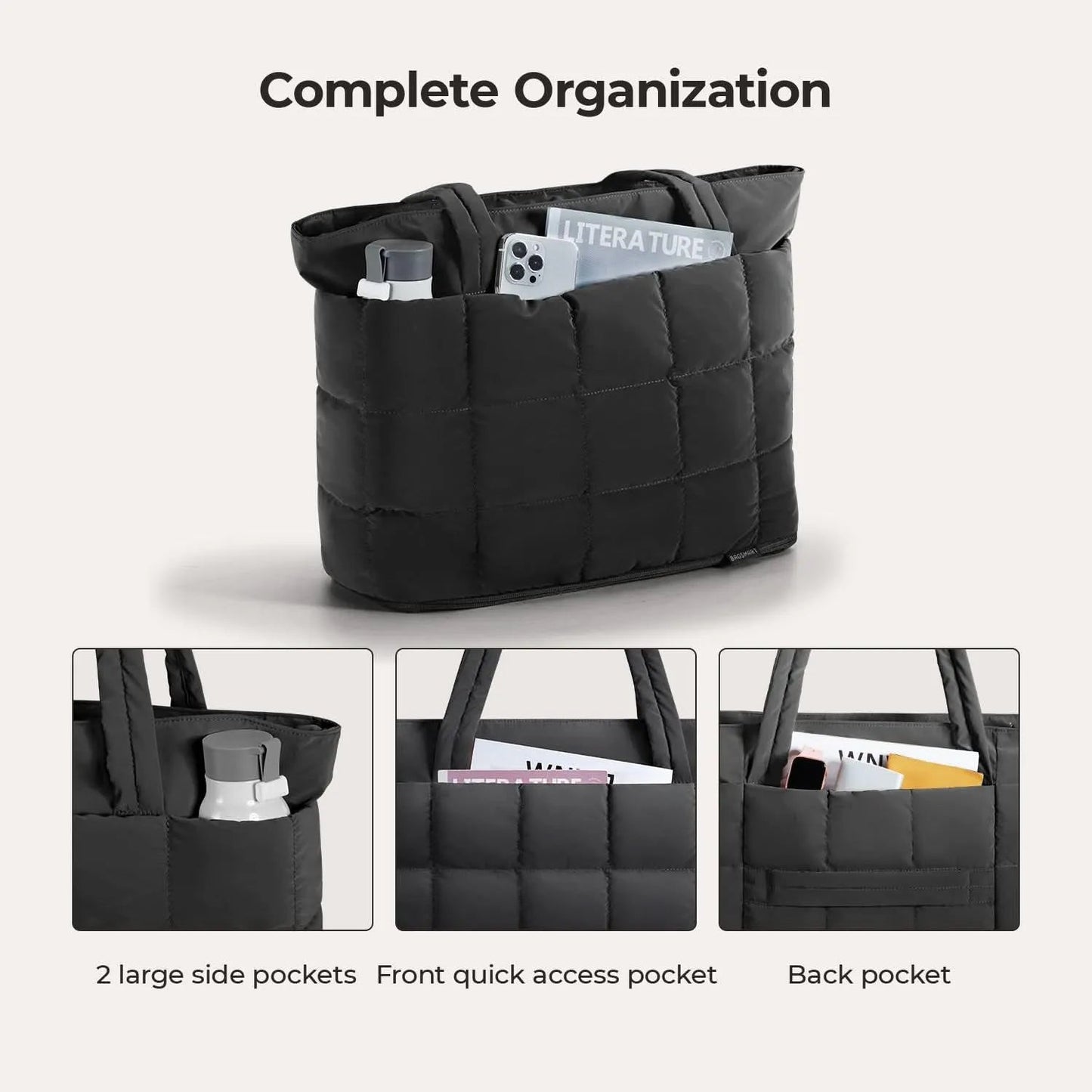 Bubble 22L-28L Expandable Puffer Travel Tote Bag