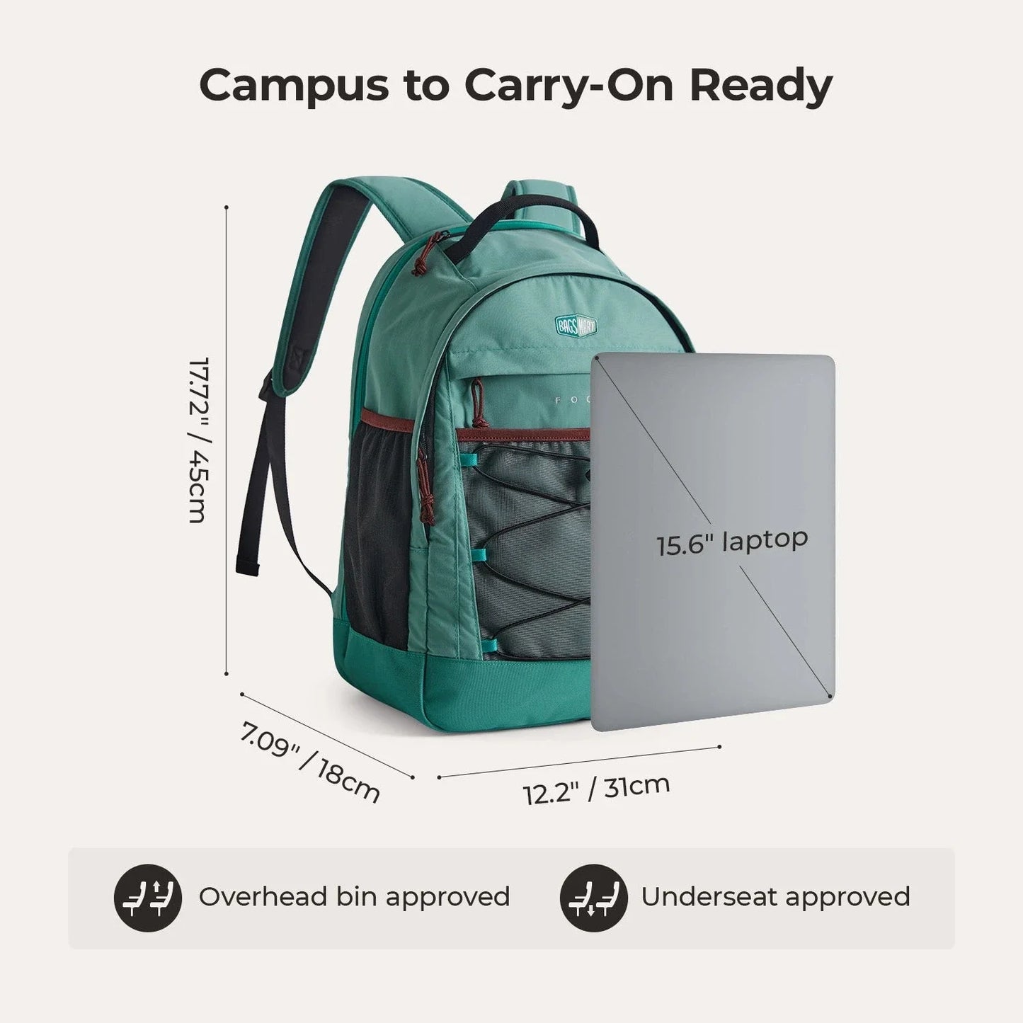 Focus 15.6" Laptop Backpack