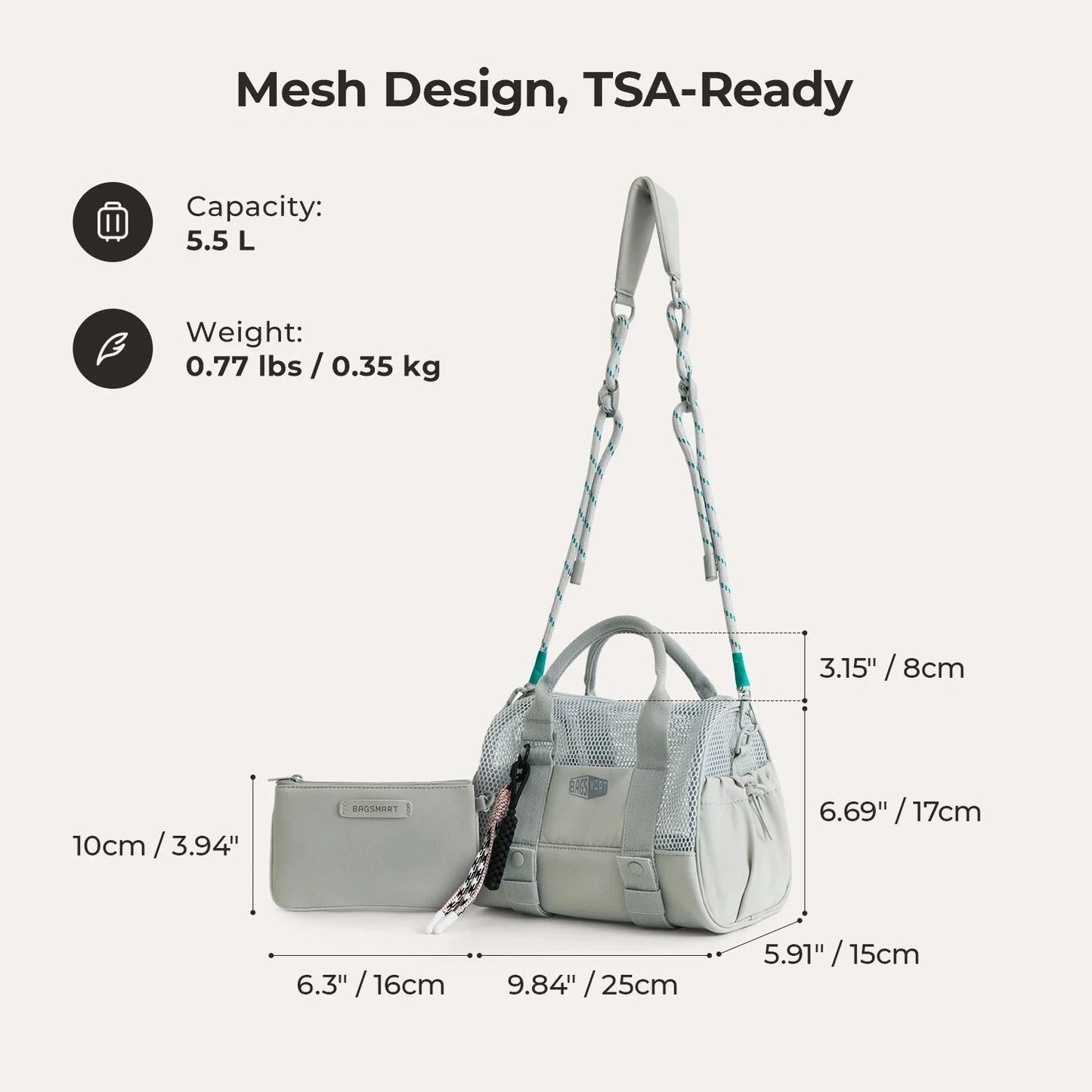 (FREE GIFT) REIKI 5.5L Mesh Mini Duffle