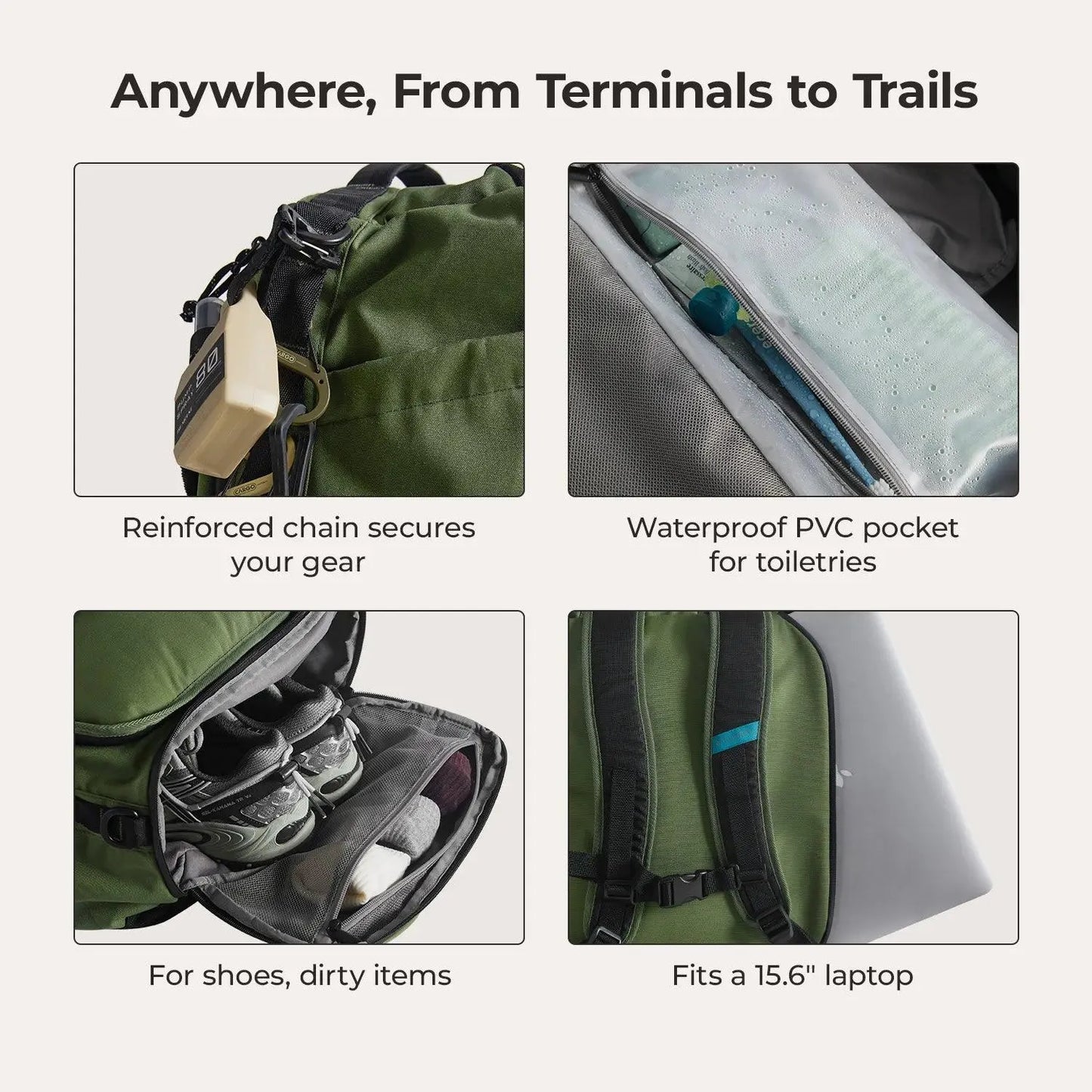 (FREE GIFT) Paz 43L Duffle Backpack