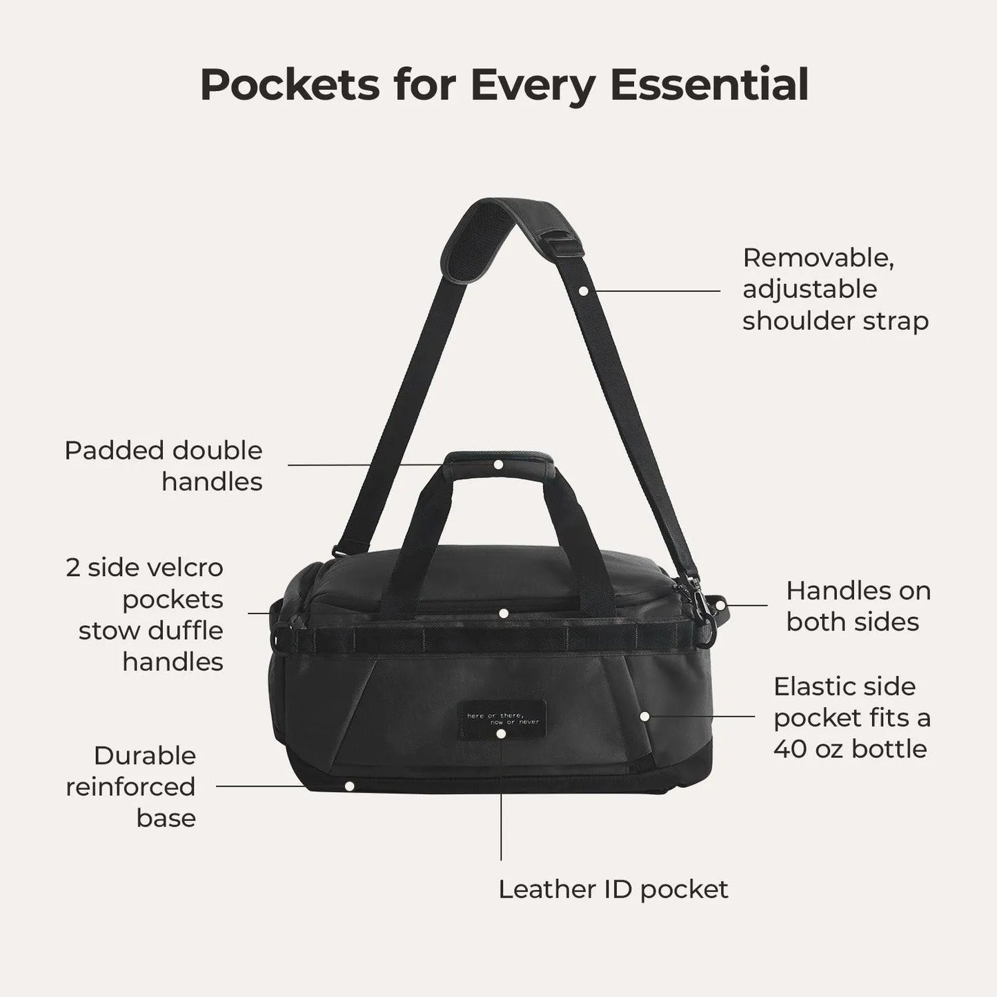 (FREE GIFT) Paz 43L Duffle Backpack