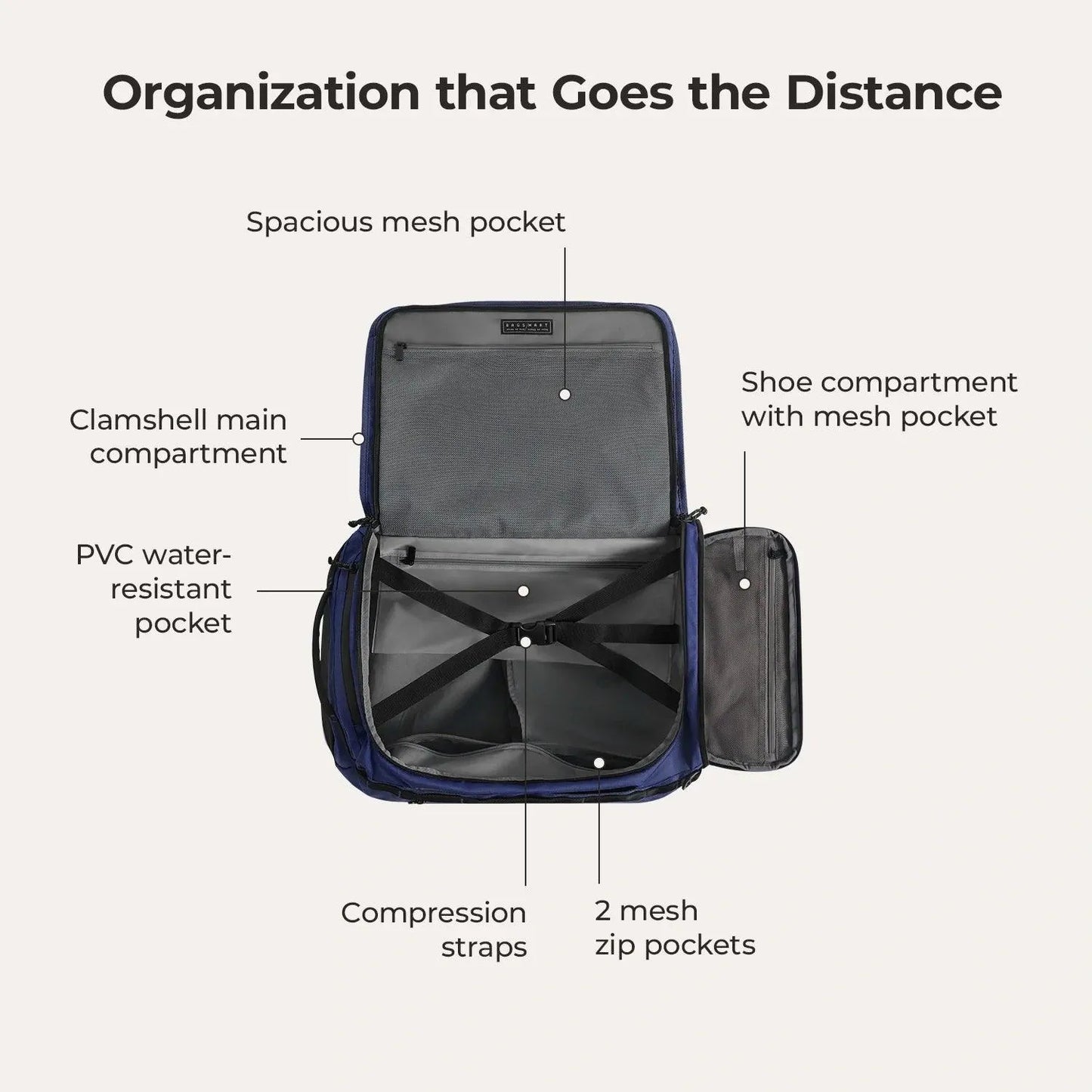 (FREE GIFT) Paz 43L Duffle Backpack