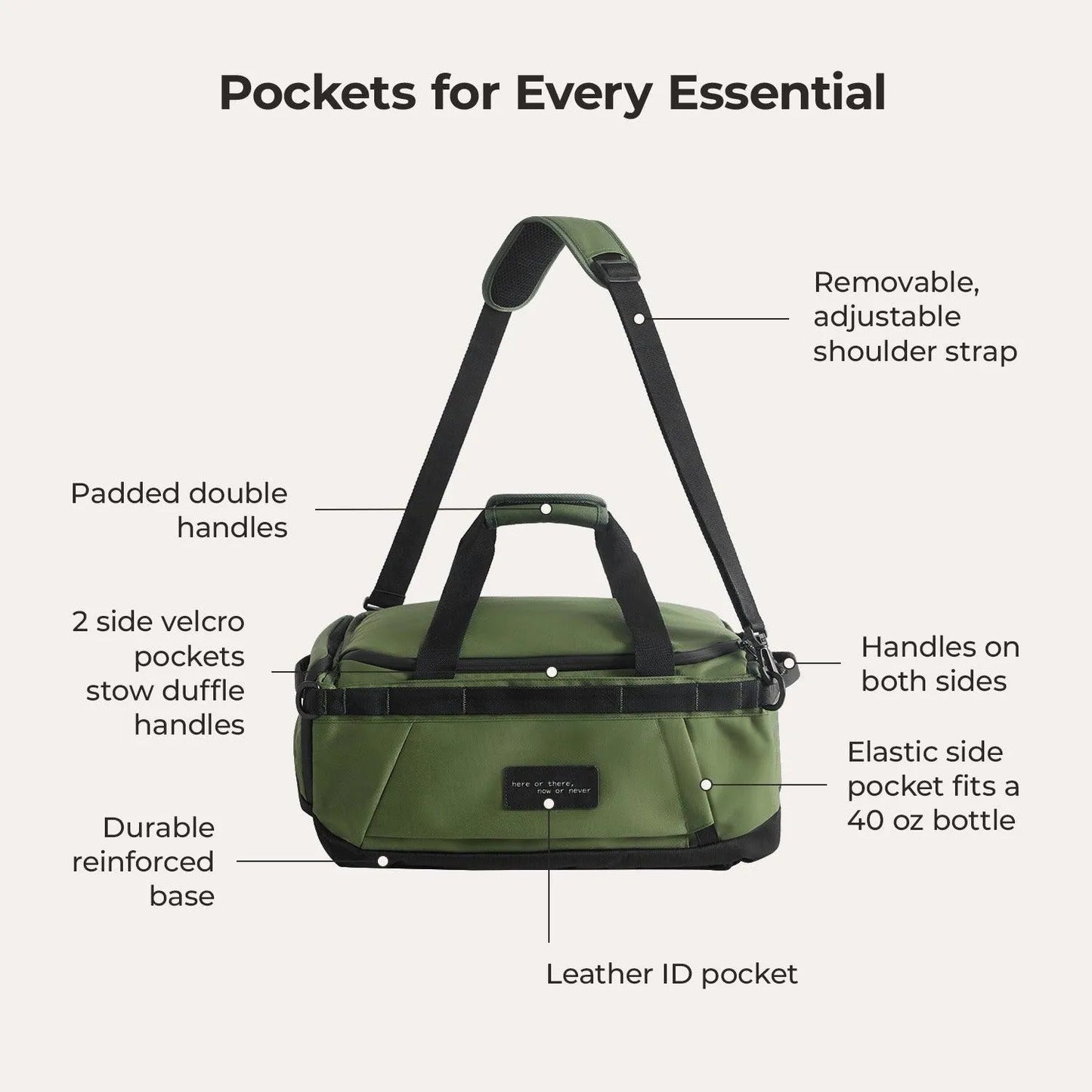 (FREE GIFT) Paz 43L Duffle Backpack