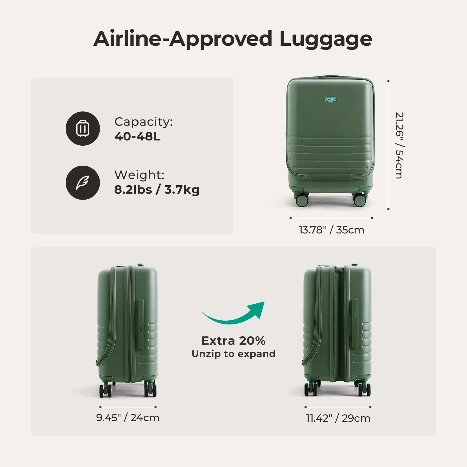 Getaway 20'' Carry-on: Front-Opening